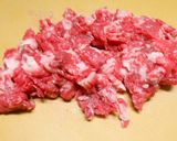 たっぷりきのこと牛肉の炊き込みごはん作り方1写真