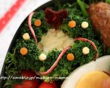 クリスマス簡単キャラ弁☆リースサラダ♪作り方4写真