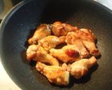手羽元の照り炒め煮★塩麹の焼き野菜添え作り方3写真