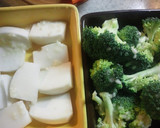 手羽元の照り炒め煮★塩麹の焼き野菜添え作り方6写真