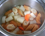 ほっこりおかず＊大根とごぼう天の煮物作り方9写真