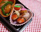 簡単お弁当おかず✿ベーコンしそでクルッ作り方3写真