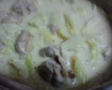 鶏モモ肉とキャベツのクリーム煮作り方4写真