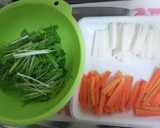 長いもと水菜とにんじんの巻き②とんかつ☆作り方1写真