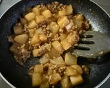 染み込み大根とひき肉の餡かけ作り方6写真