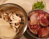 ガッツリ系！鳥肉すき焼き風丼！作り方1写真