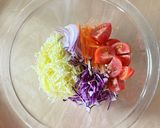 タイ風★目玉焼きと野菜のサラダ作り方2写真
