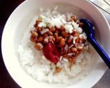 納豆と梅干し入りだし茶漬け・味噌味作り方2写真
