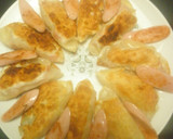 魚肉ソーセージの餃子の皮包み焼き！作り方8写真