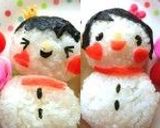 *キャラ弁*クリスマス*雪だるまこども作り方4写真