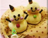 * クリスマス ★ ゆきだるまパン♪作り方10写真