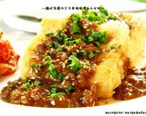 ■給食の味♪揚げ豆腐のピリ辛肉味噌かけ作り方5写真
