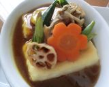 カレーあんかけの揚げだし豆腐作り方6写真