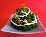 ブロッコリーのクリスマスツリー&リース作り方5写真
