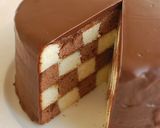サンセバスチャン　ダミエ柄チョコケーキ作り方22写真
