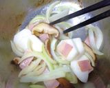 レタス・蕪・チーズの洋風醤油ラーメン作り方4写真