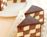 サンセバスチャン　ダミエ柄チョコケーキ作り方23写真