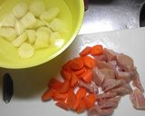 ヘルシー・鶏ムネ肉とキャベツの肉じゃが作り方1写真
