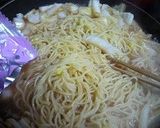 ホタテと春菊のクリーム焼きそば作り方5写真