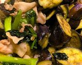 なすと小松菜の豚肉味噌炒め作り方5写真