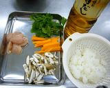 白だしで、おなかに優しい鶏雑炊。作り方1写真