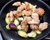 超簡単！鶏ももとナスの冷やしみぞれうどん作り方6写真