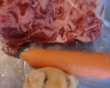 牛コマとニンジンとしょうがで、我が家牛皿作り方1写真