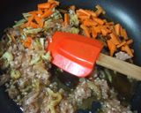 鶏挽肉ときのこの甘辛生姜ごはん作り方3写真