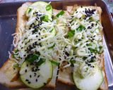 ズッキーニの生姜風味和風トースト作り方4写真