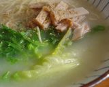 豚骨ラーメンにはレタス♪作り方3写真