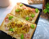 椎茸の軸×ベーコンのカレー風味トースト作り方5写真