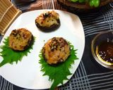 タコ入り鶏つくねの椎茸笠焼き作り方8写真