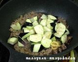 ■こく旨！ひき肉と茄子のごま豆腐煮■作り方3写真