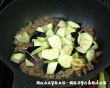 ■こく旨！ひき肉と茄子のごま豆腐煮■作り方3写真