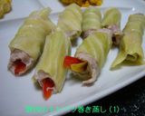 あっさりと　豚肉のキャベツ巻き蒸し作り方4写真