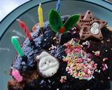 チョコレート入りのクリスマスチーズケーキ作り方3写真