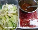 ■めちゃ旨！牛肉とキャベツのスタミナ炒め作り方1写真