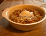 残ったカレーを美味しくドライカレー温玉添作り方4写真