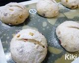 全粒粉入り*ドライフルーツnoくるみパン作り方5写真