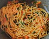 カリカリツナパン粉とトマトのパスタ作り方12写真