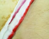 お弁当に♪りんご？かにかま♪かにかま巻作り方1写真