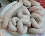 台湾美肌料理～茹で豚の卵管と生姜甘酢タレ作り方1写真