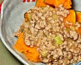 ほっくりカボチャの肉みそあんかけ作り方5写真