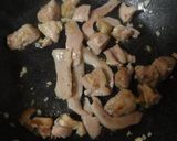 葉にんにくと鶏モモ肉のオイマヨ炒め★作り方2写真