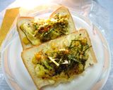 コーン×玉葱のカレートースト　磯生姜風味作り方4写真