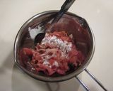 豚肉deチンジャオロース。作り方1写真