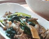 豚と小松菜の和風あんかけ丼作り方5写真
