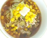 コーンバター醤油の豚しゃぶラーメン作り方3写真