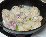 台湾料理～れんこんと豚肉の香味炒め作り方3写真