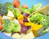クリスマス☆挽肉＆野菜でサンタクロース作り方2写真